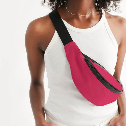 Pink-Red Belt Bag (RPI2-BR-ME) - Woman Front CloseUp