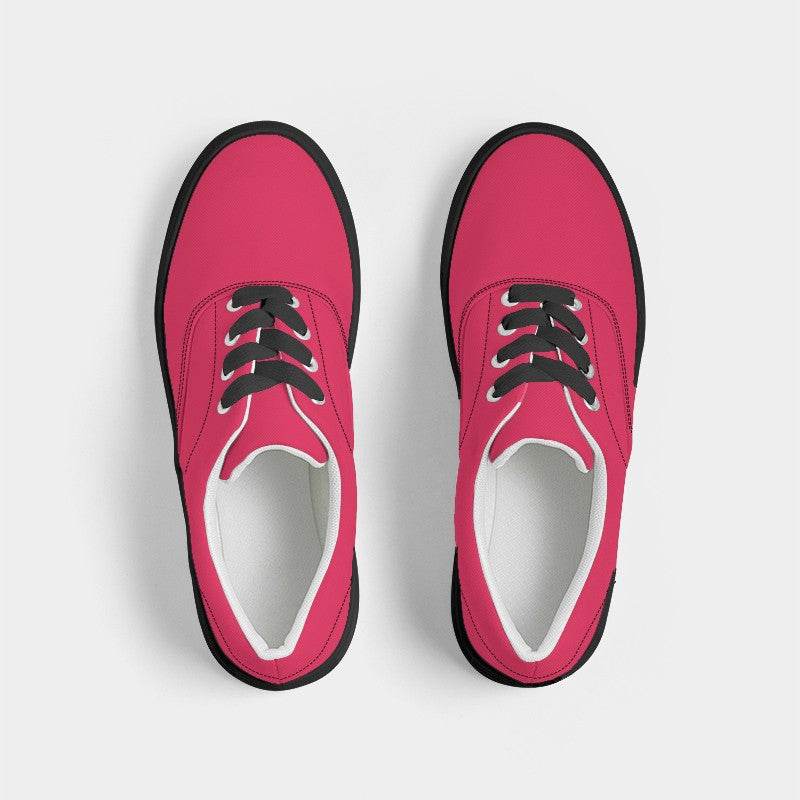 Pink-Red Men's Canvas Sneakers (RPI2-BR-ME) - Top