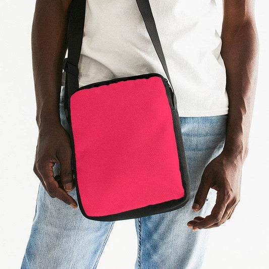 Pink-Red Messenger Pouch (RPI2-BR-ME) - Man Front CloseUp