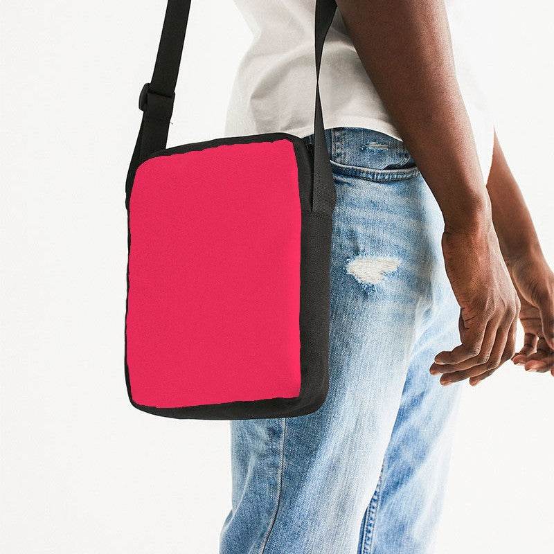 Pink-Red Messenger Pouch (RPI2-BR-ME) - Man Side CloseUp