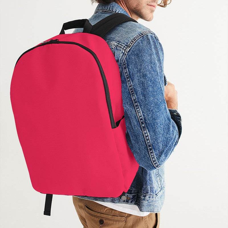 Pink-Red Waterproof Backpack (RPI2-BR-ME) - Man CloseUp