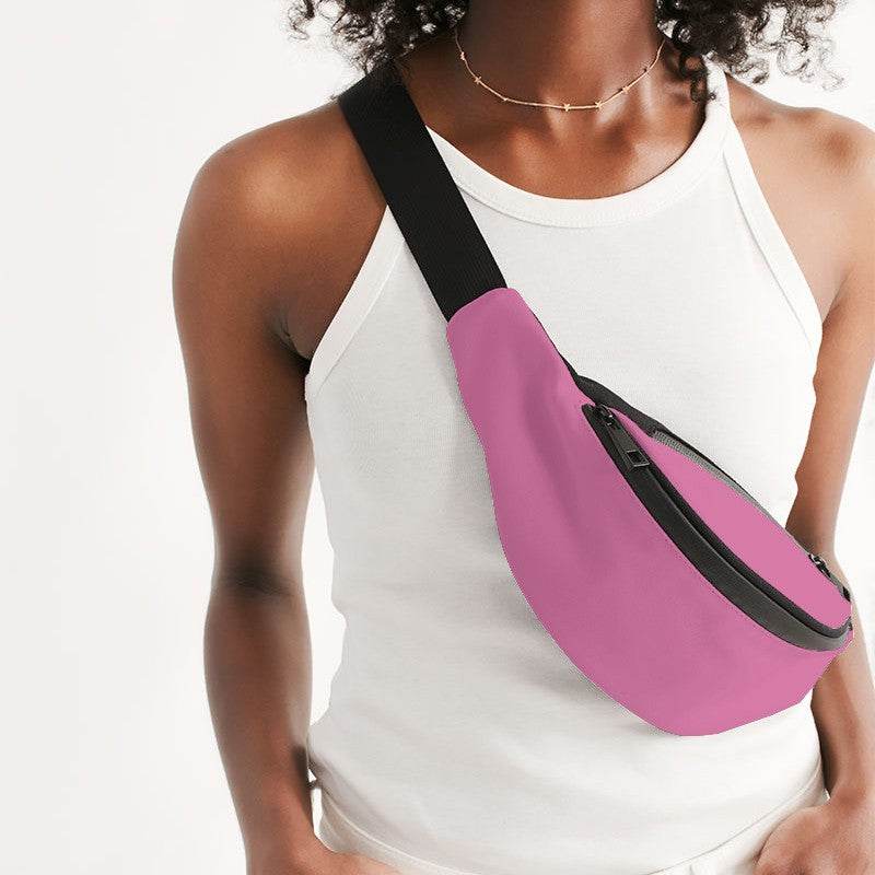 Pink Belt Bag (PIM1-ME-LI) - Woman Front CloseUp