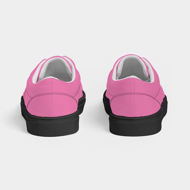 Pink Men's Canvas Sneakers (PIM1-ME-LI) - Back