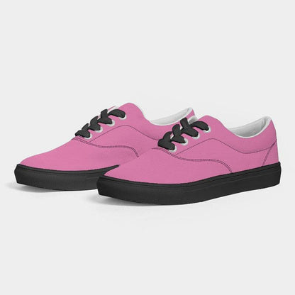 Pink Men's Canvas Sneakers (PIM1-ME-LI) - Side 3
