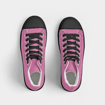 Pink Women's High-Top Canvas Sneakers (PIM1-ME-LI) - Top