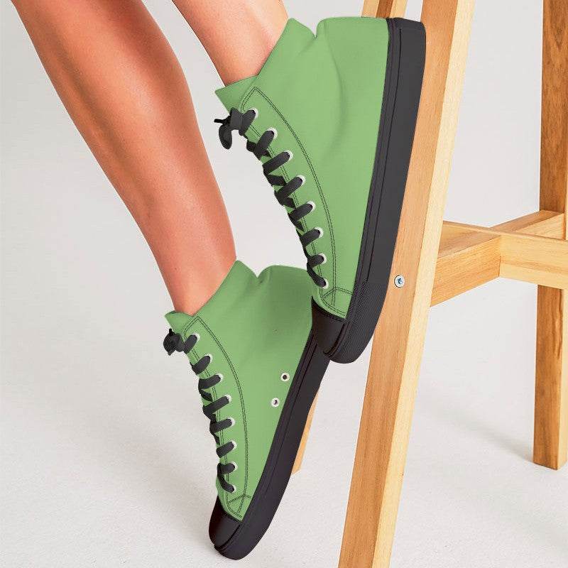 Pistachio Women's High-Top Canvas Sneakers (GL2-ME-ML) - Woman CloseUp