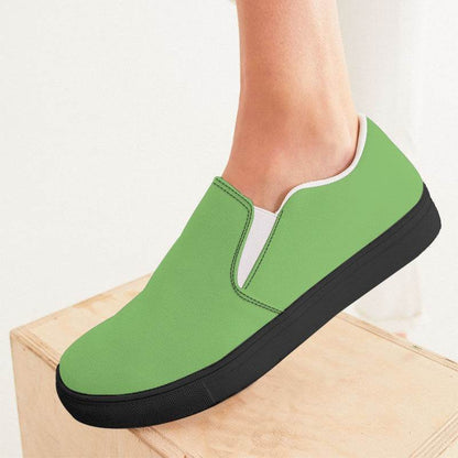 Pistachio Women's Slip-On Canvas Sneakers (GL2-ME-ML) - Woman CloseUp