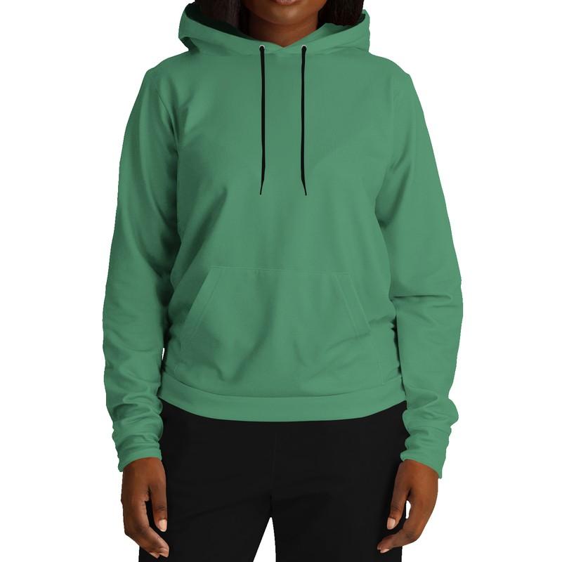 Plain Green Hoodie (C60M0Y60K30) - Woman Front