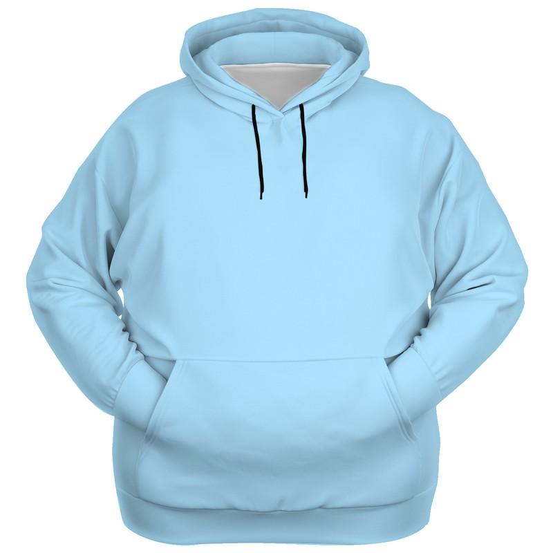 Plain Light Blue Hoodie (C30M0Y0K0) - Ghost Front PLUS