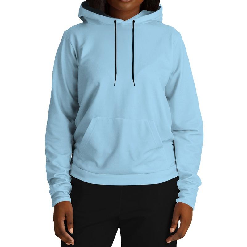 Plain Light Blue Hoodie (C30M0Y0K0) - Woman Front