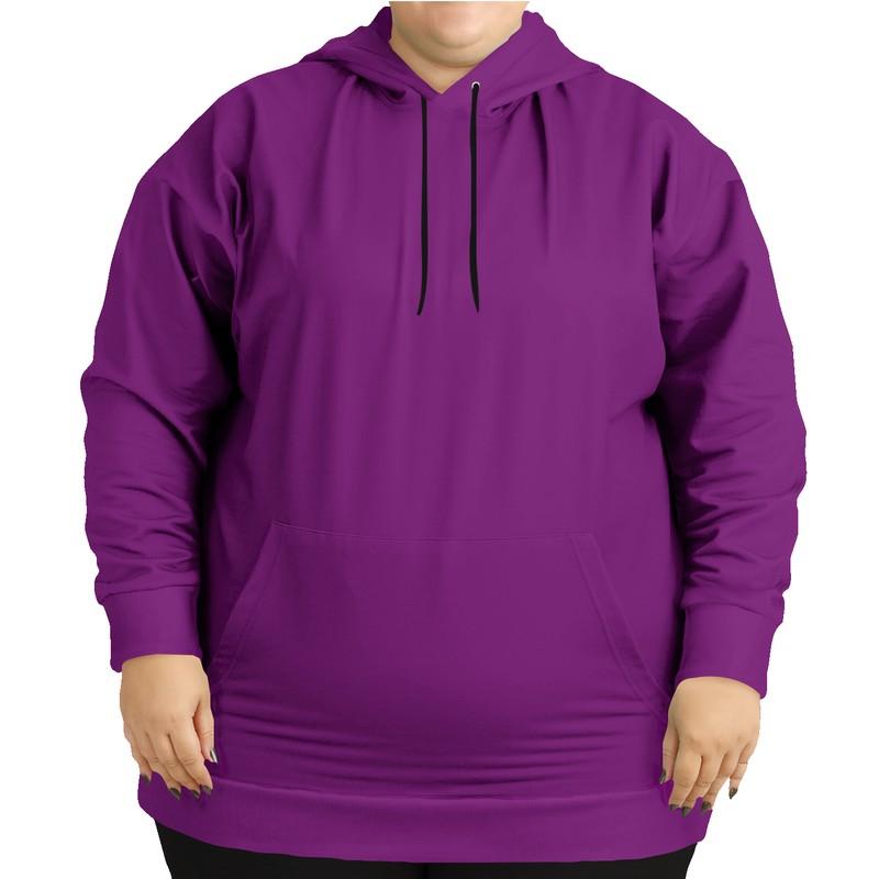 Plain Purple Hoodie (C50M100Y0K30) - Woman Front PLUS