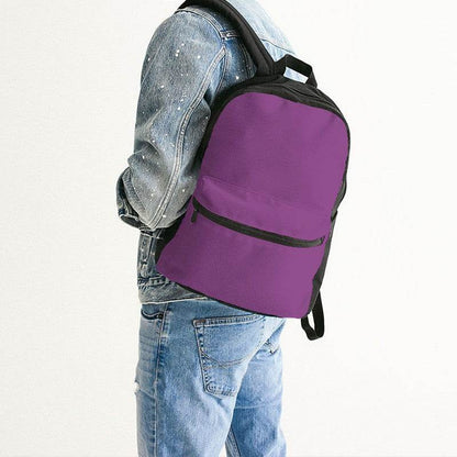 Plum Canvas Backpack (M-ME-ME) - Man Back CloseUp