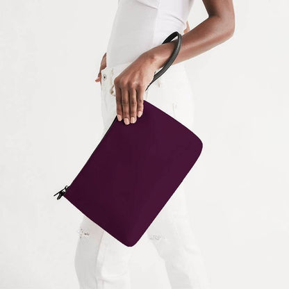 Plum Wine Zip Pouch (PIM2-MU-DE) - Side Holding