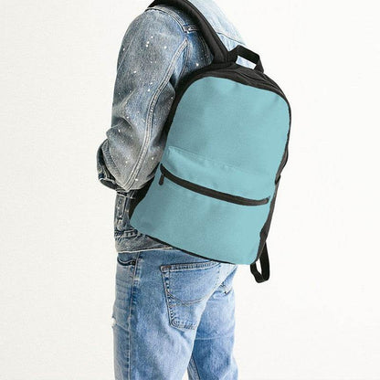 Powder Blue Canvas Backpack (C-MU-LG) - Man Back CloseUp