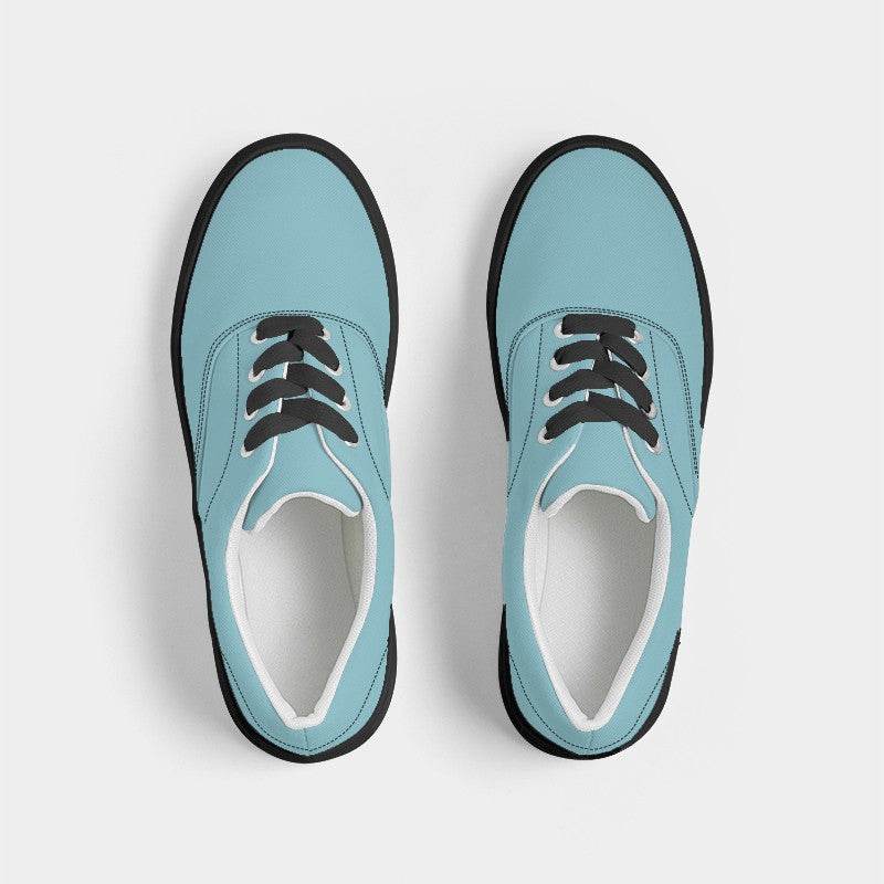 Powder Blue Men's Canvas Sneakers (C-MU-LG) - Top