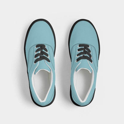Powder Blue Men's Canvas Sneakers (C-MU-LG) - Top