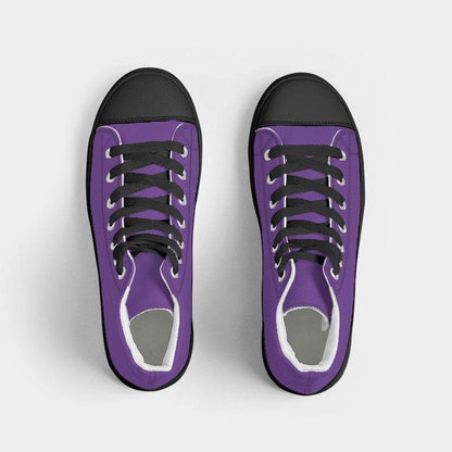 Purple Women's High-Top Canvas Sneakers (MPU3-BR-ME) - Top