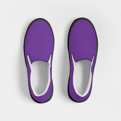 Purple Women's Slip-On Canvas Sneakers (MPU3-BR-ME) - Top