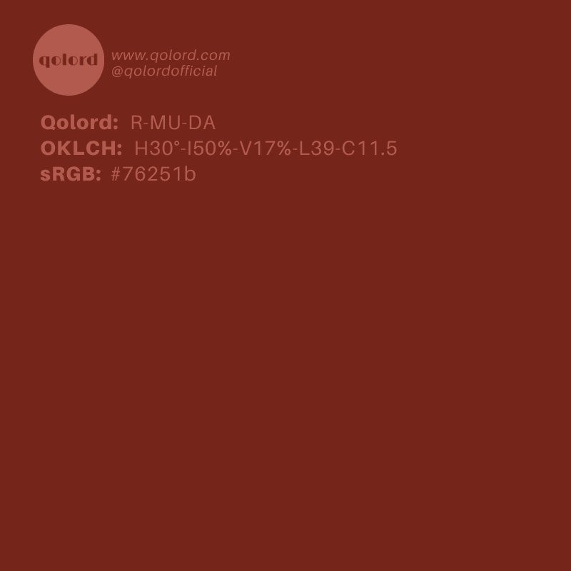 Dark Muted Red | R-MU-DA