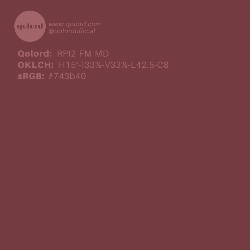 Medium-Dark Fully-Muted Red | RPI2-FM-MD