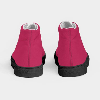 Raspberry Women's High-Top Canvas Sneakers (RPI3-CL-DE) - Back