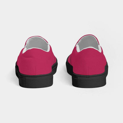 Raspberry Women's Slip-On Canvas Sneakers (RPI3-CL-DE) - Back