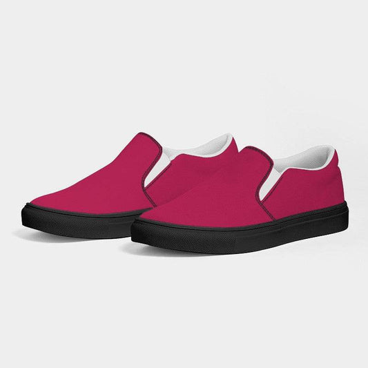 Raspberry Women's Slip-On Canvas Sneakers (RPI3-CL-DE) - Side 3