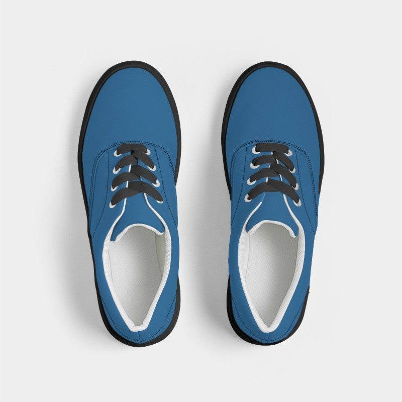 Raw Blue Men's Canvas Sneakers (IB3-CL-DE) - Top