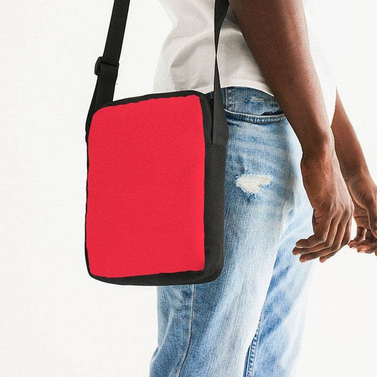 Red Messenger Pouch (RPI1-BR-ME) - Man Side CloseUp
