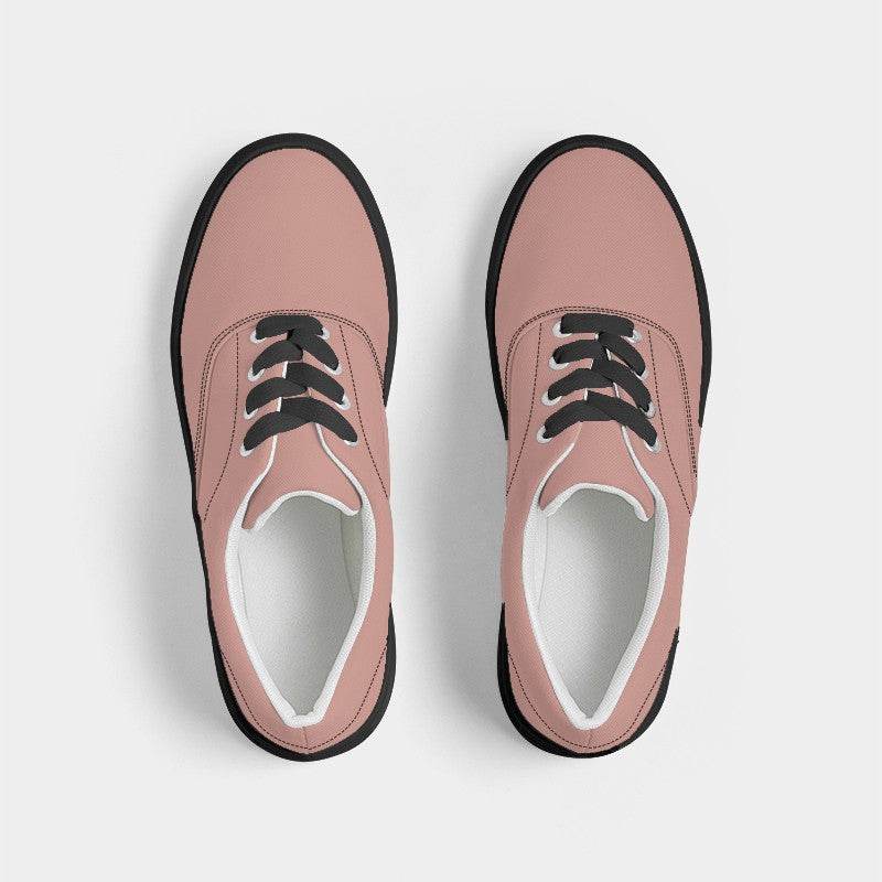 Rose Gold Men's Canvas Sneakers (R-FM-LG) - Top