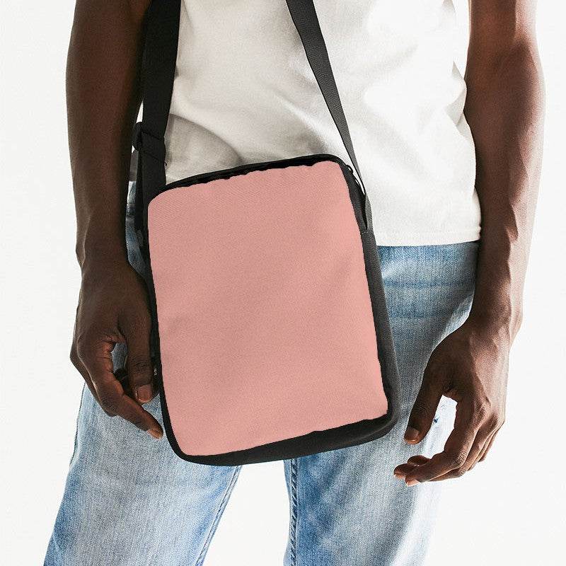 Rose Gold Messenger Pouch (R-FM-LG) - Man Front CloseUp