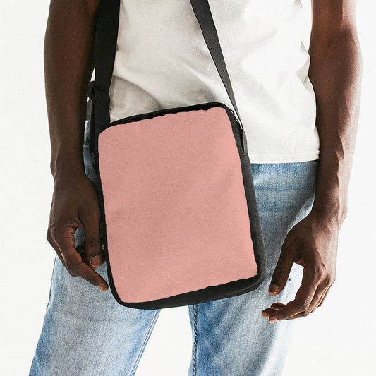 Rose Gold Messenger Pouch (R-FM-LG) - Man Front CloseUp