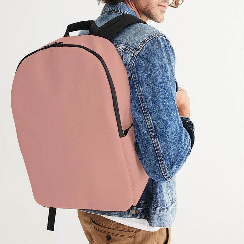 Rose Gold Waterproof Backpack (R-FM-LG) - Man CloseUp