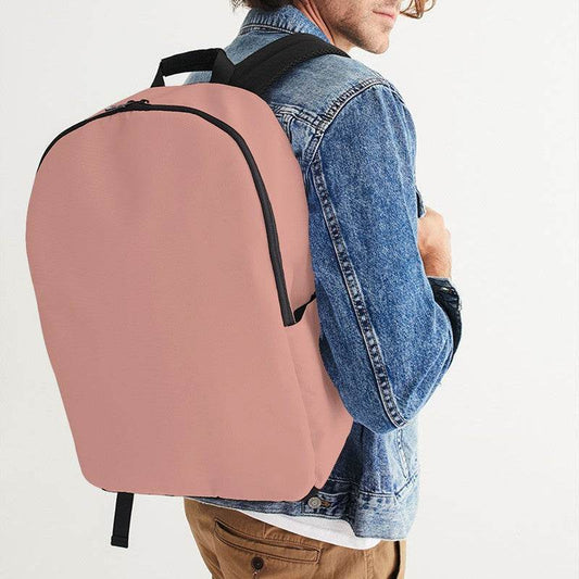 Rose Gold Waterproof Backpack (R-FM-LG) - Man CloseUp