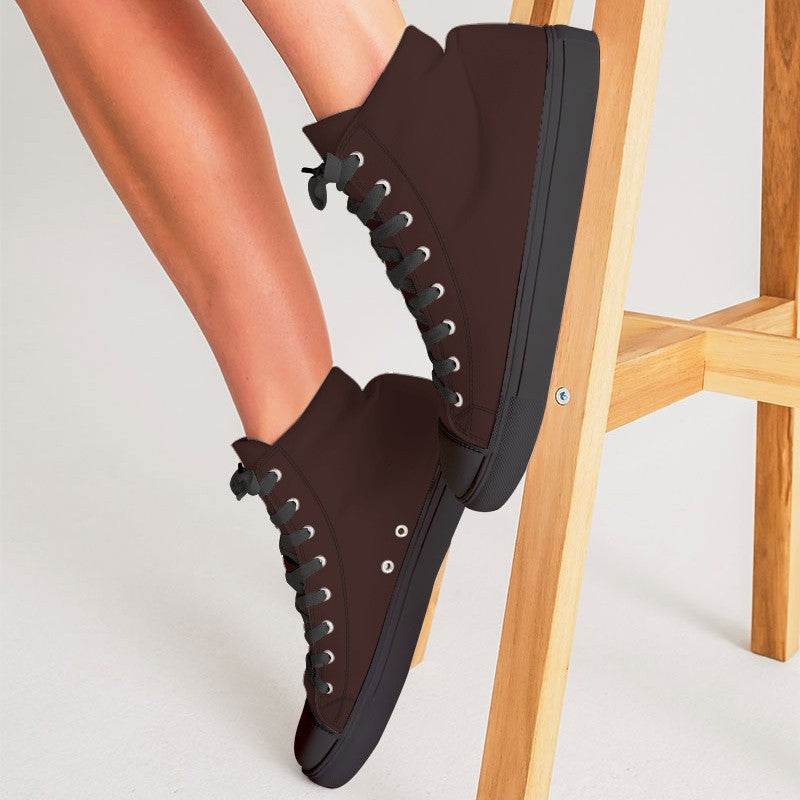 Rosewood Women's High-Top Canvas Sneakers (R-FM-DE) - Woman CloseUp