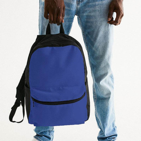 Royal Blue Canvas Backpack (I-BR-ME) - Man Holding