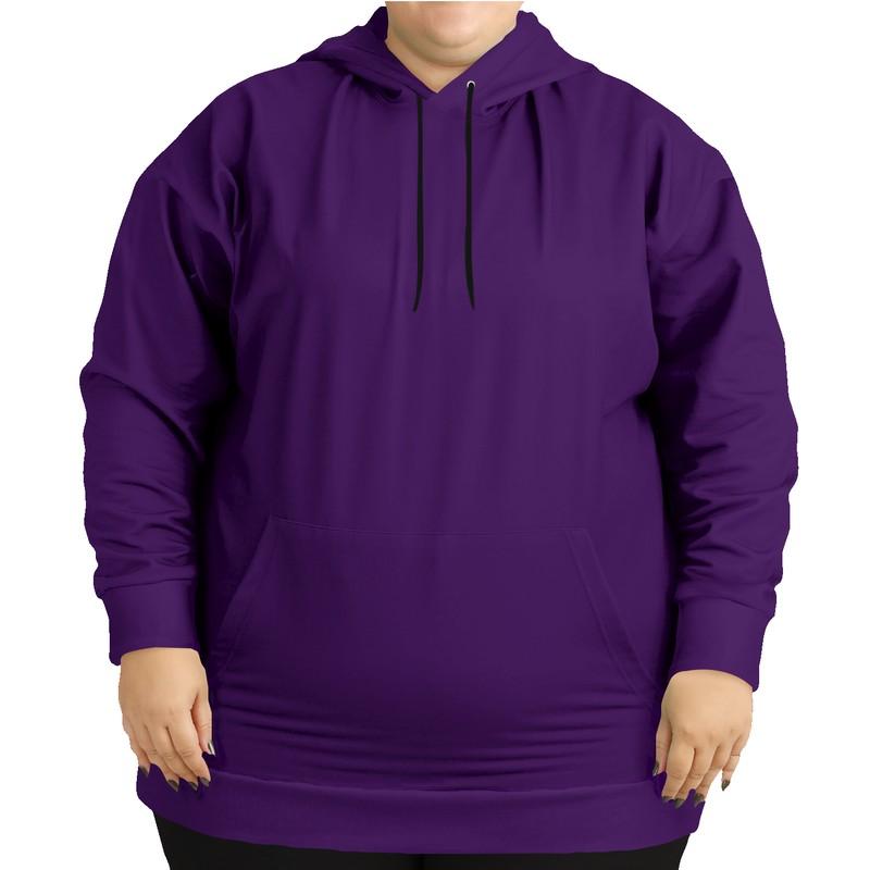 Royal Purple Hoodie Unisex with PLUS sizes Medium Dark Pure Violet C75M100Y0K60