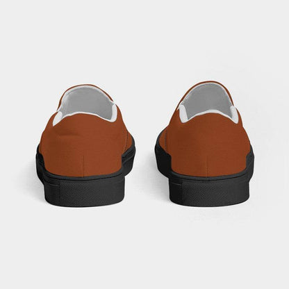 Rust Women's Slip-On Canvas Sneakers (OR2-ME-DE) - Back
