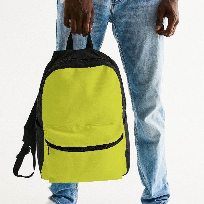 Safety Green Canvas Backpack (LY1-BR-ME) - Man Holding