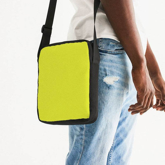 Safety Green Messenger Pouch (LY1-BR-ME) - Man Side CloseUp