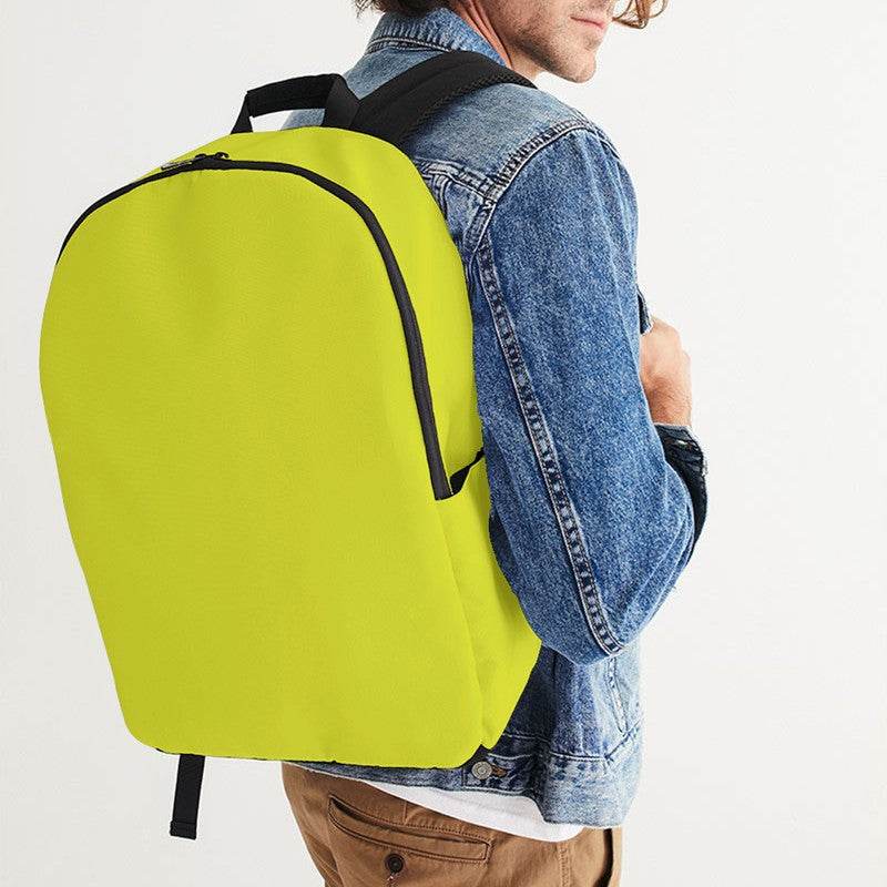 Safety Green Waterproof Backpack (LY1-BR-ME) - Man CloseUp