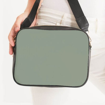 Sage Green Crossbody Bag (GL2-NE-ML) - Woman Front CloseUp