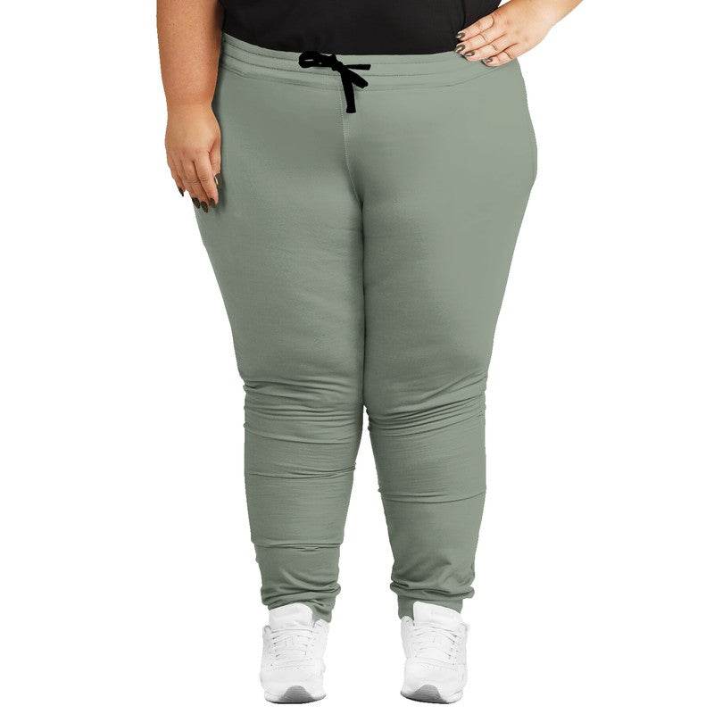 Sage Green Joggers PLUS (GL2-NE-ML) - Woman Front PLUS