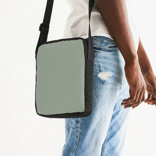 Sage Green Messenger Pouch (GL2-NE-ML) - Man Side CloseUp