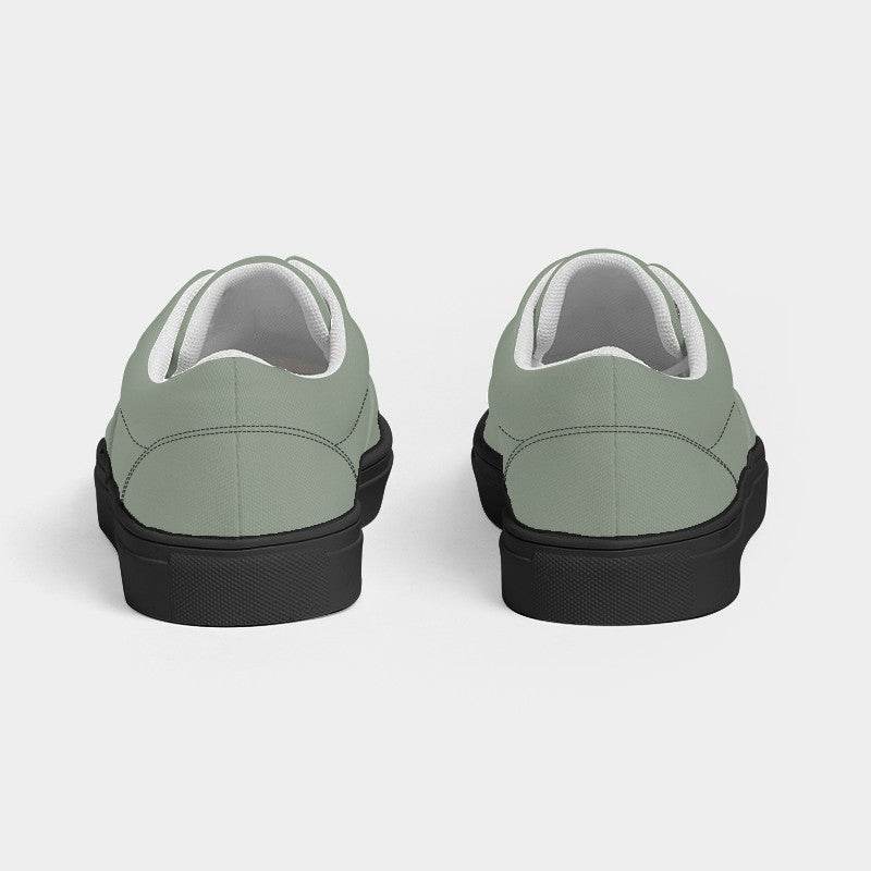 Sage Green Women's Canvas Sneakers (GL2-NE-ML) - Back