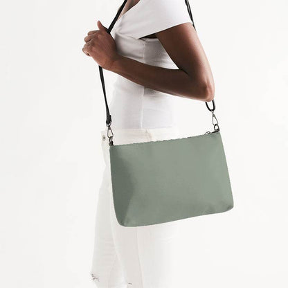Sage Green Zip Pouch (GL2-NE-ML) - Side CloseUp