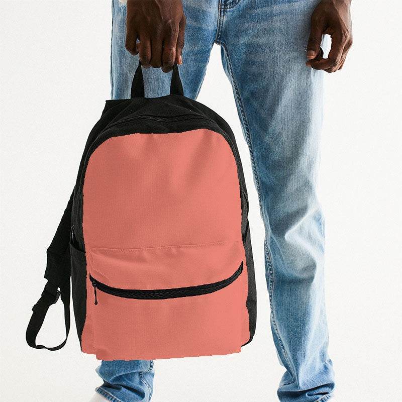 Salmon Canvas Backpack (R-ME-LI) - Man Holding
