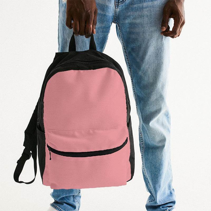 Salmon Pink Canvas Backpack (RPI2-MU-LI) - Man Holding