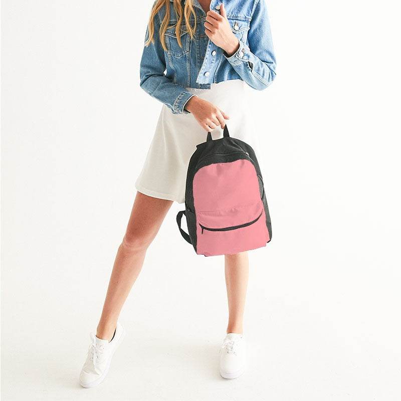 Salmon Pink Canvas Backpack (RPI2-MU-LI) - Woman