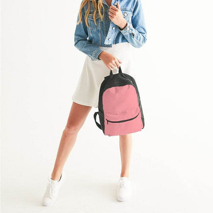 Salmon Pink Canvas Backpack (RPI2-MU-LI) - Woman